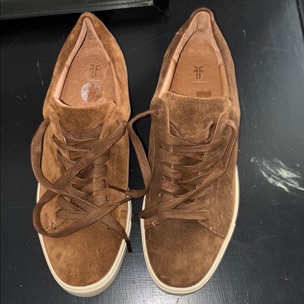 Frye Brown Suede Sneakers Low-Top Casual